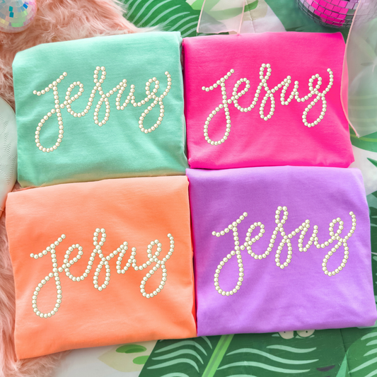 Jesus (Pearls) Full Color DTF Transfer