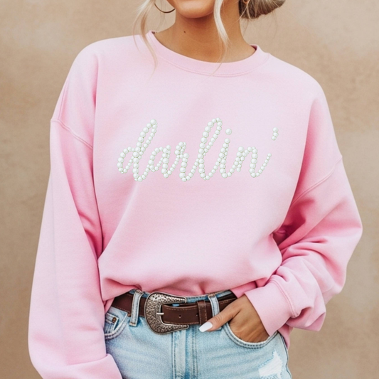 Darlin' (Pearls) Full Color DTF Transfer