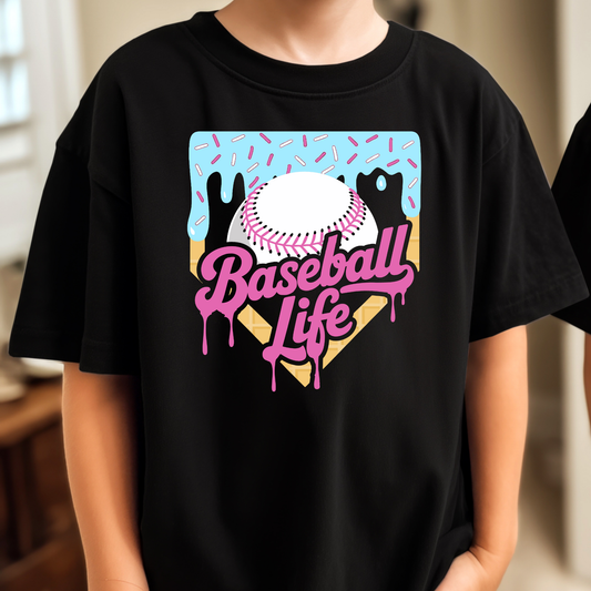 Baseball Life Drip Full Color DTF Transfer