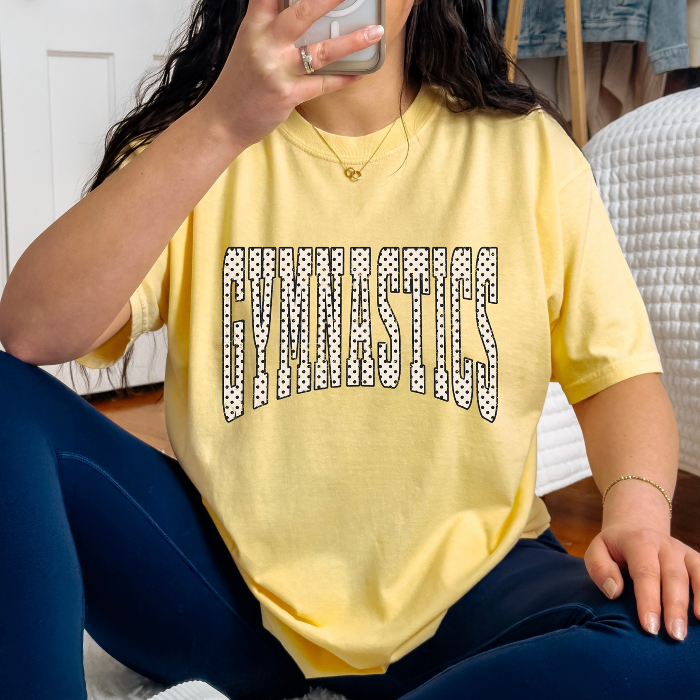 Polka Dot Gymnastics (Varsity) Full Color DTF Transfer