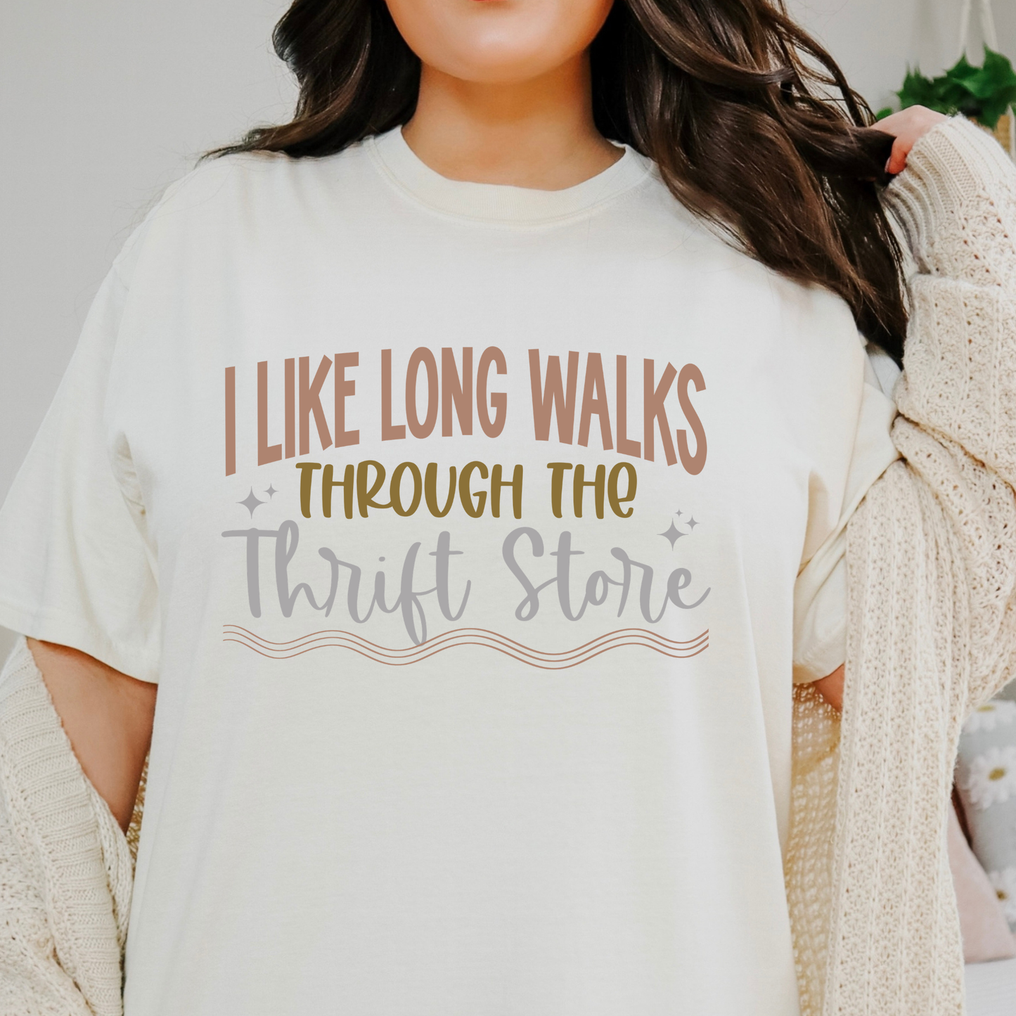 I Like Long Walks Through The Thrift Store Full Color DTF Transfer