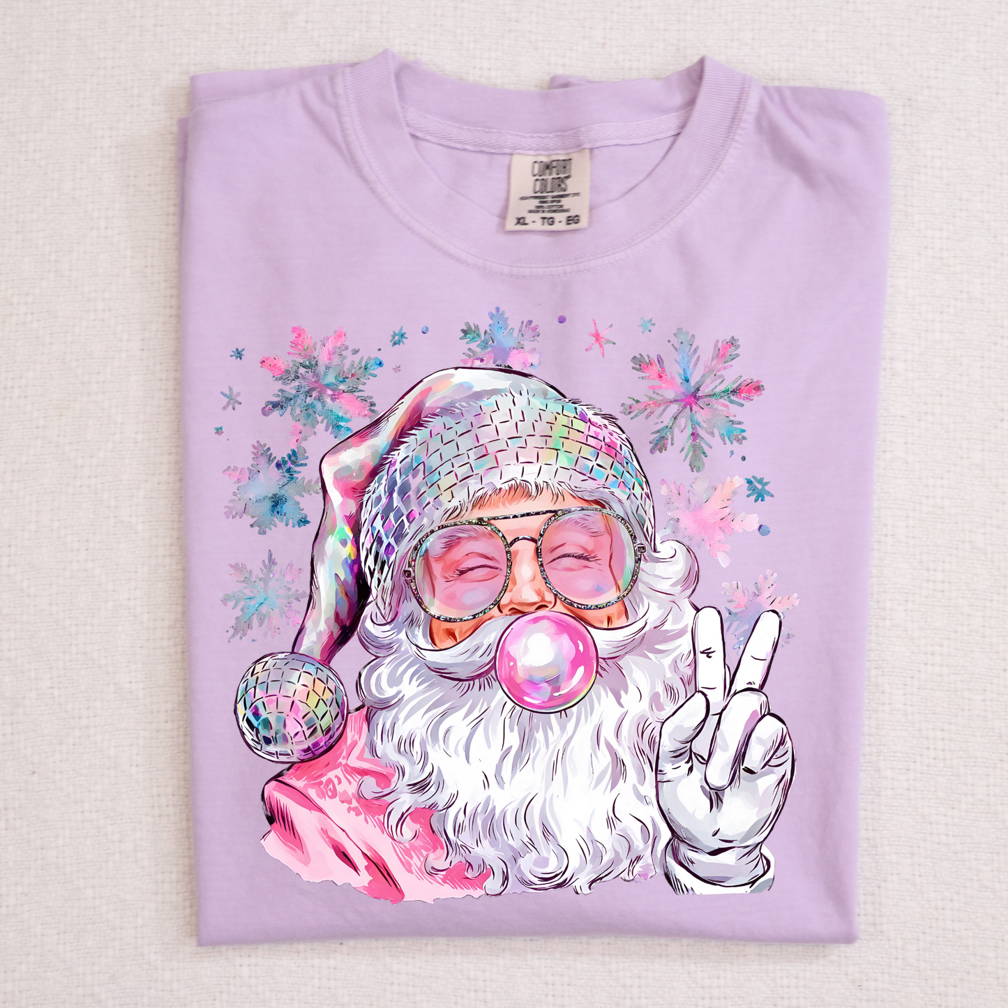 Iridescent Santa Full Color DTF Transfer