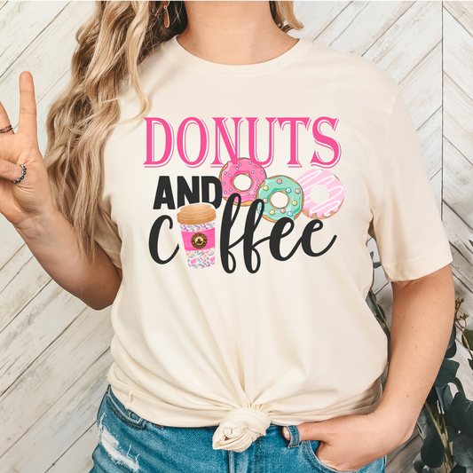 Donuts and Coffee Full Color DTF Transfer