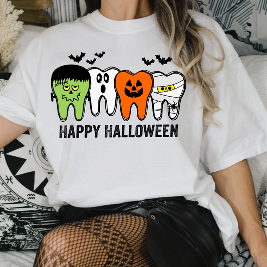 Happy Halloween Dental Teeth Dentist Full Color DTF Transfer