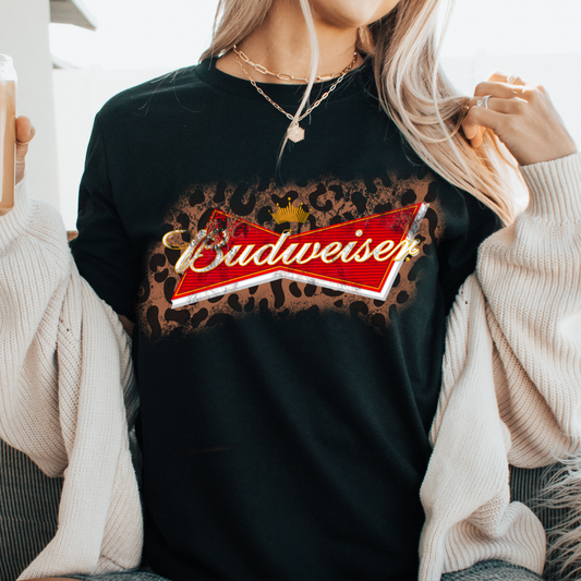 Leopard Budweiser Full Color DTF Transfer