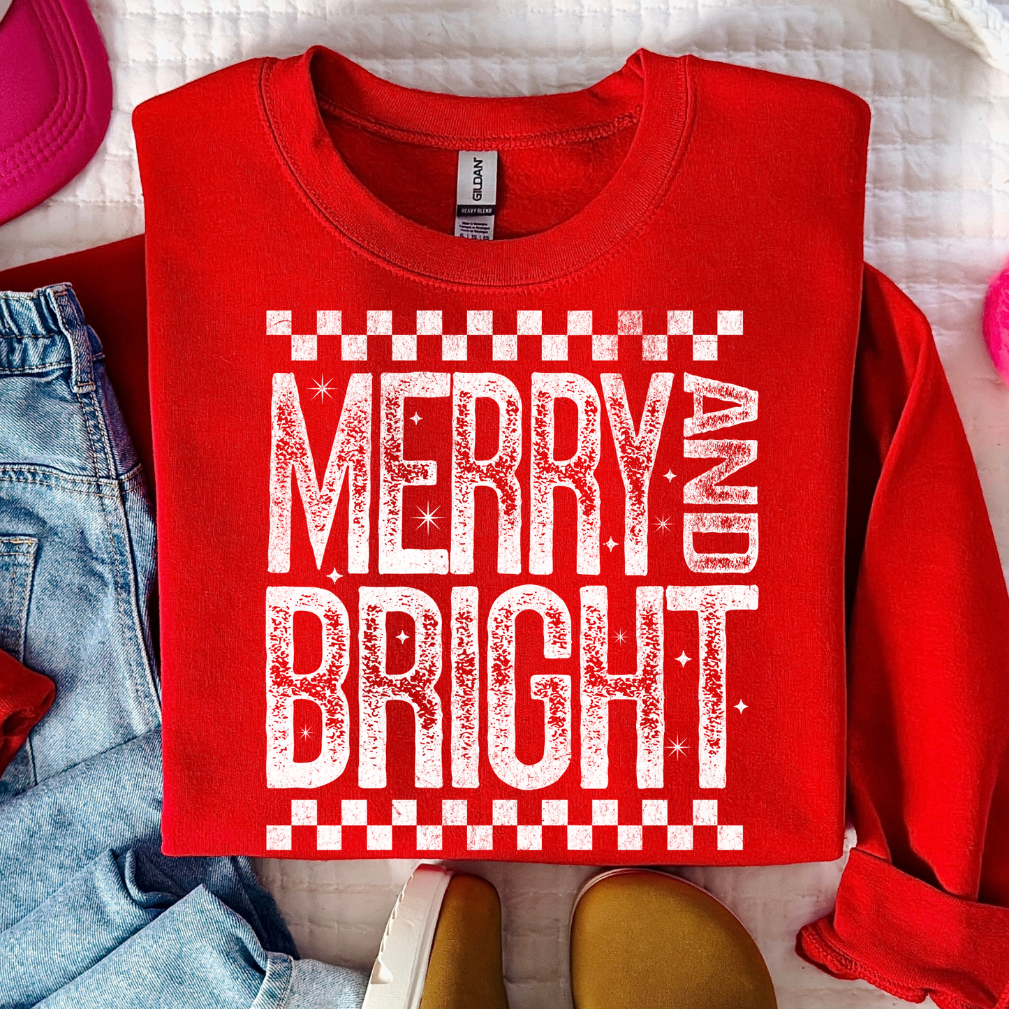 Merry and Bright Full Color DTF Transfer