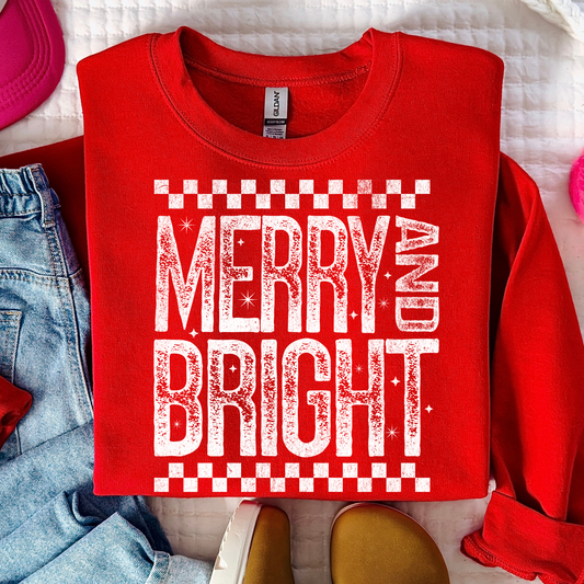 Merry and Bright Full Color DTF Transfer