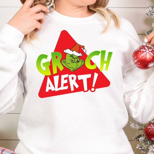 Grinch Alert Full Color DTF Transfer