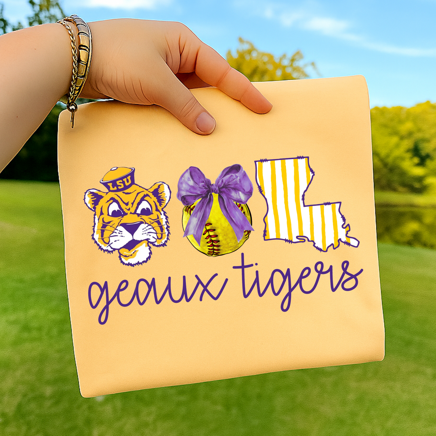 Geaux Tigers Softball Full Color DTF Transfer