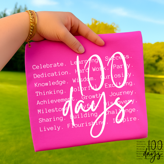 100 Days Text Full Color DTF Transfer