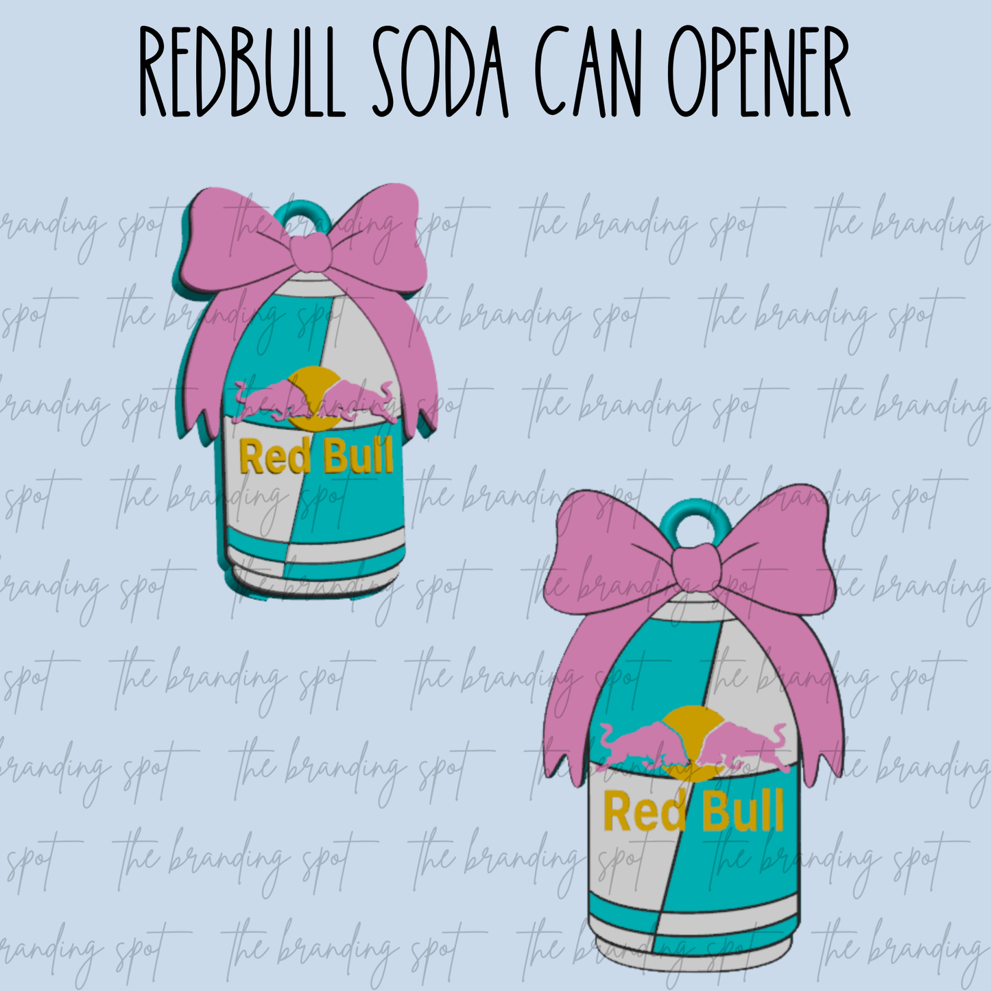 Redbull Bow Soda Can Tab Opener Keychain