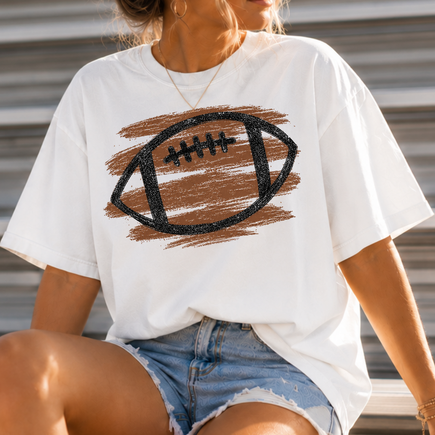 Football Brush Stroke Stripes Full Color DTF Transfer