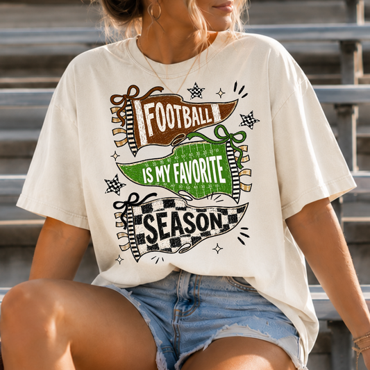 Football Is My Favorite Season (Flags) Full Color DTF Transfer