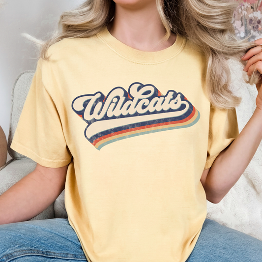 Retro Swoosh Wildcats Full Color DTF Transfer