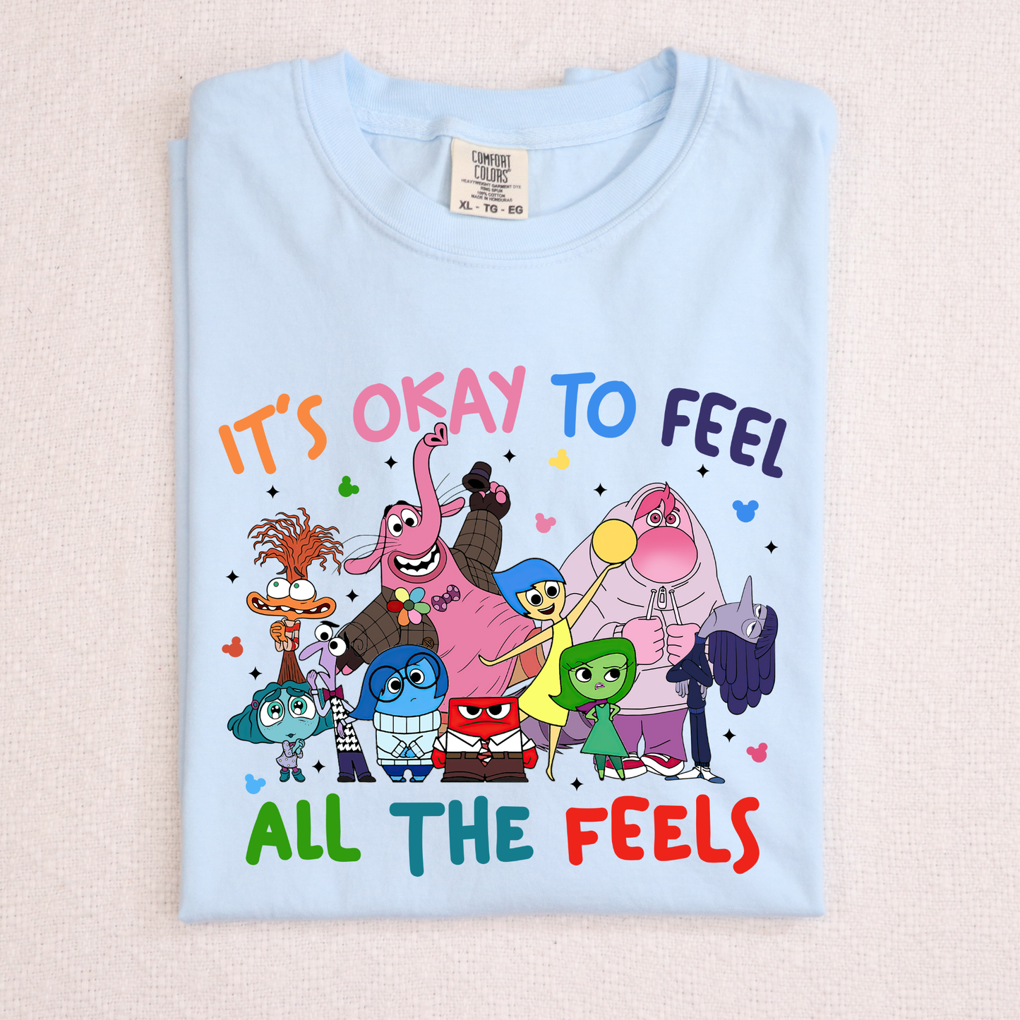 Its Okay To Feel All The Feels (Inside Out) Full Color DTF Transfer