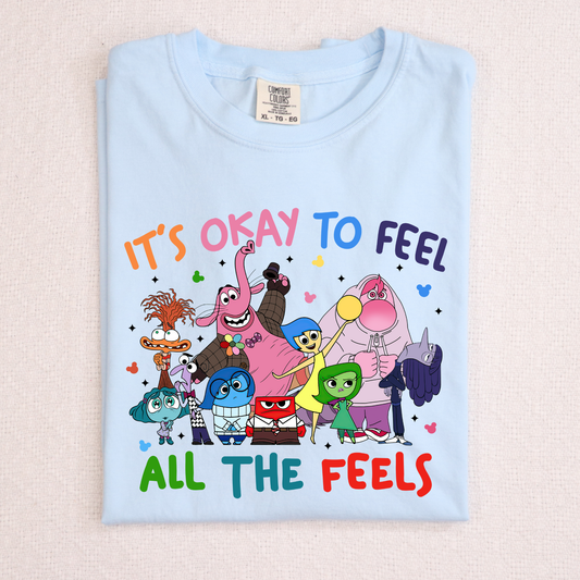 Its Okay To Feel All The Feels (Inside Out) Full Color DTF Transfer