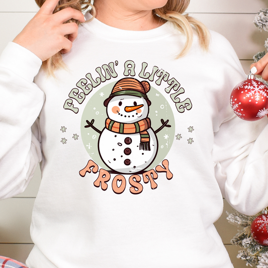 Feelin' A Little Frosty (Snowman) Full Color DTF Transfer