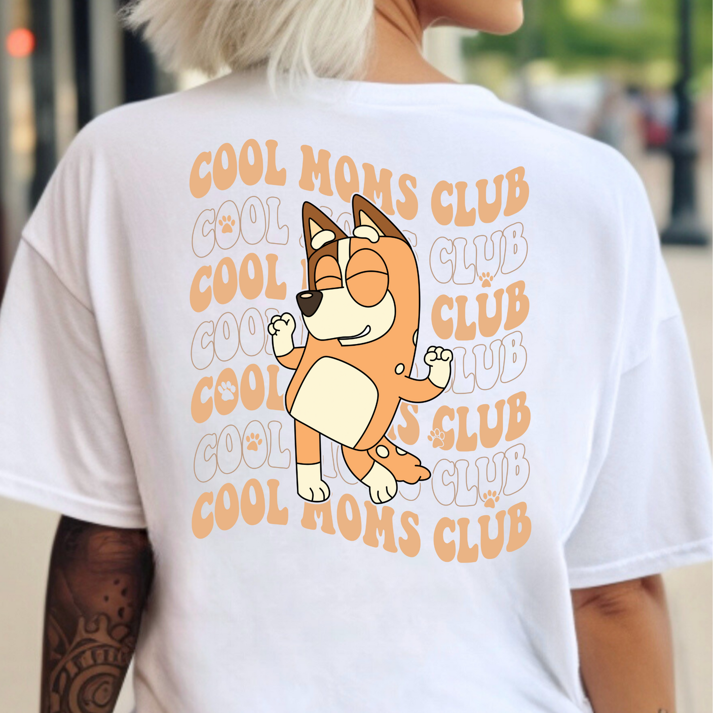 Cool Moms Club Bluey Full Color DTF Transfer