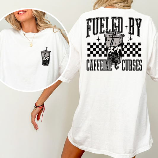 Fueled By Caffeine and Curses Full Color DTF Transfer