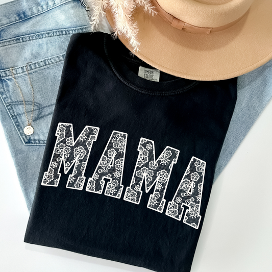 Mama (Faux Lace - MULTI OPTIONS) Full Color DTF Transfer