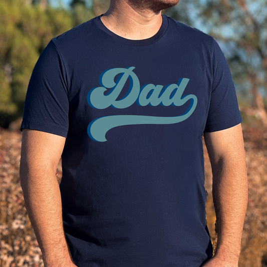 Dad (Two Toned Blue) Full Color DTF Transfer