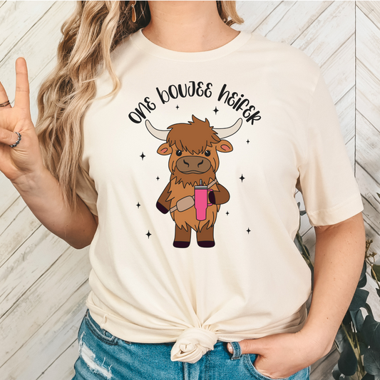 One Boujee Heifer Full Color DTF Transfers