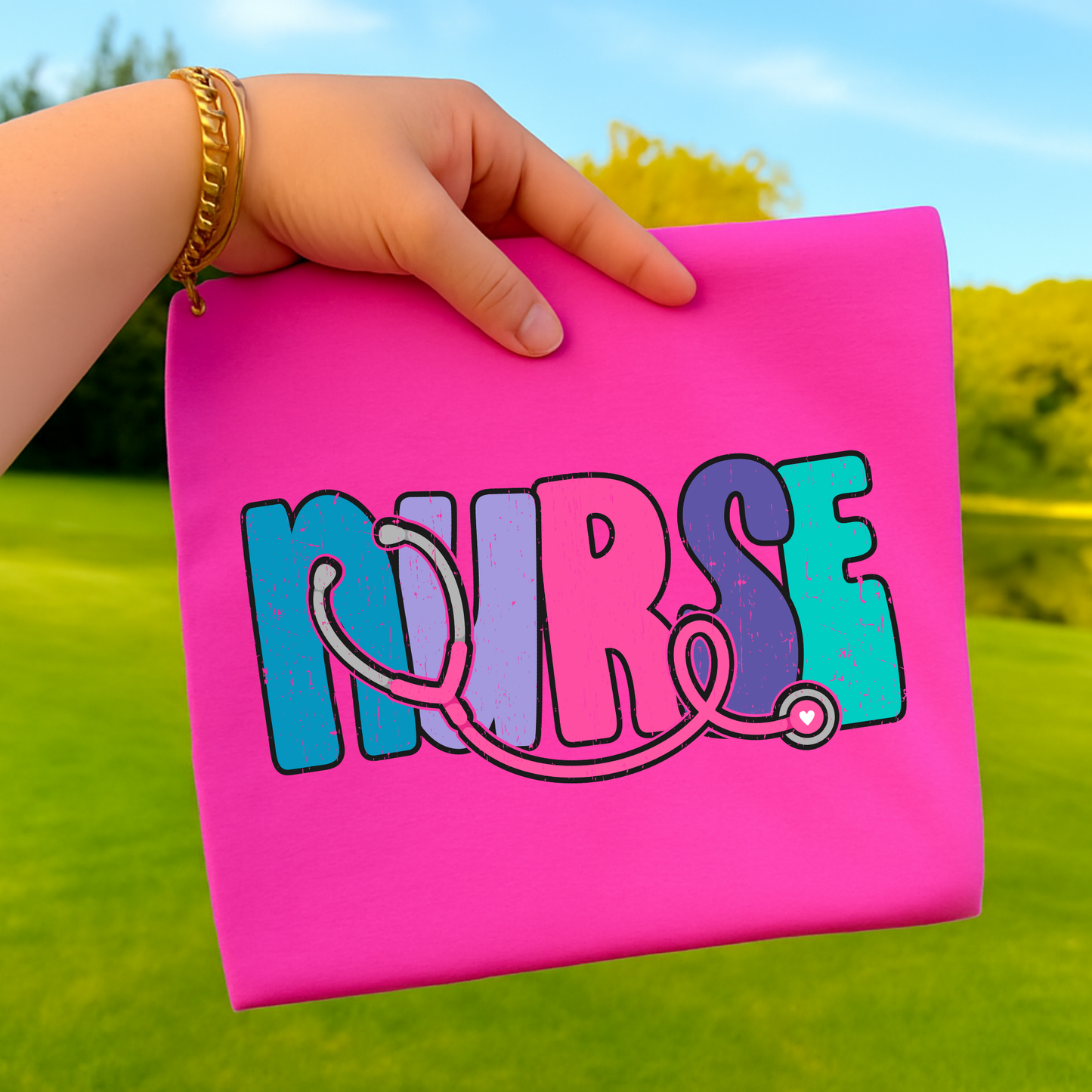 Colorful Nurse Full Color DTF Transfer
