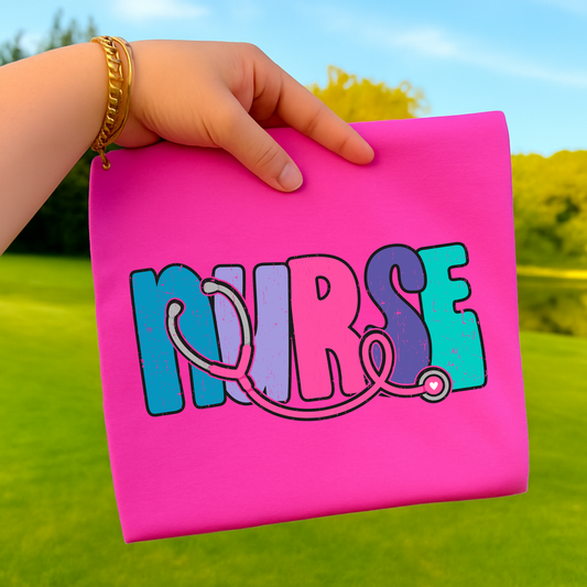 Colorful Nurse Full Color DTF Transfer