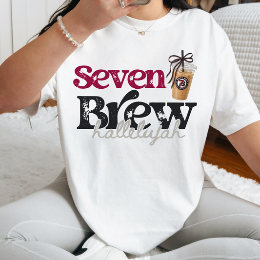 7 Brew Hallelujah (Dr Pepper, Starbucks, Coke OPTIONS ) Full Color DTF Transfer