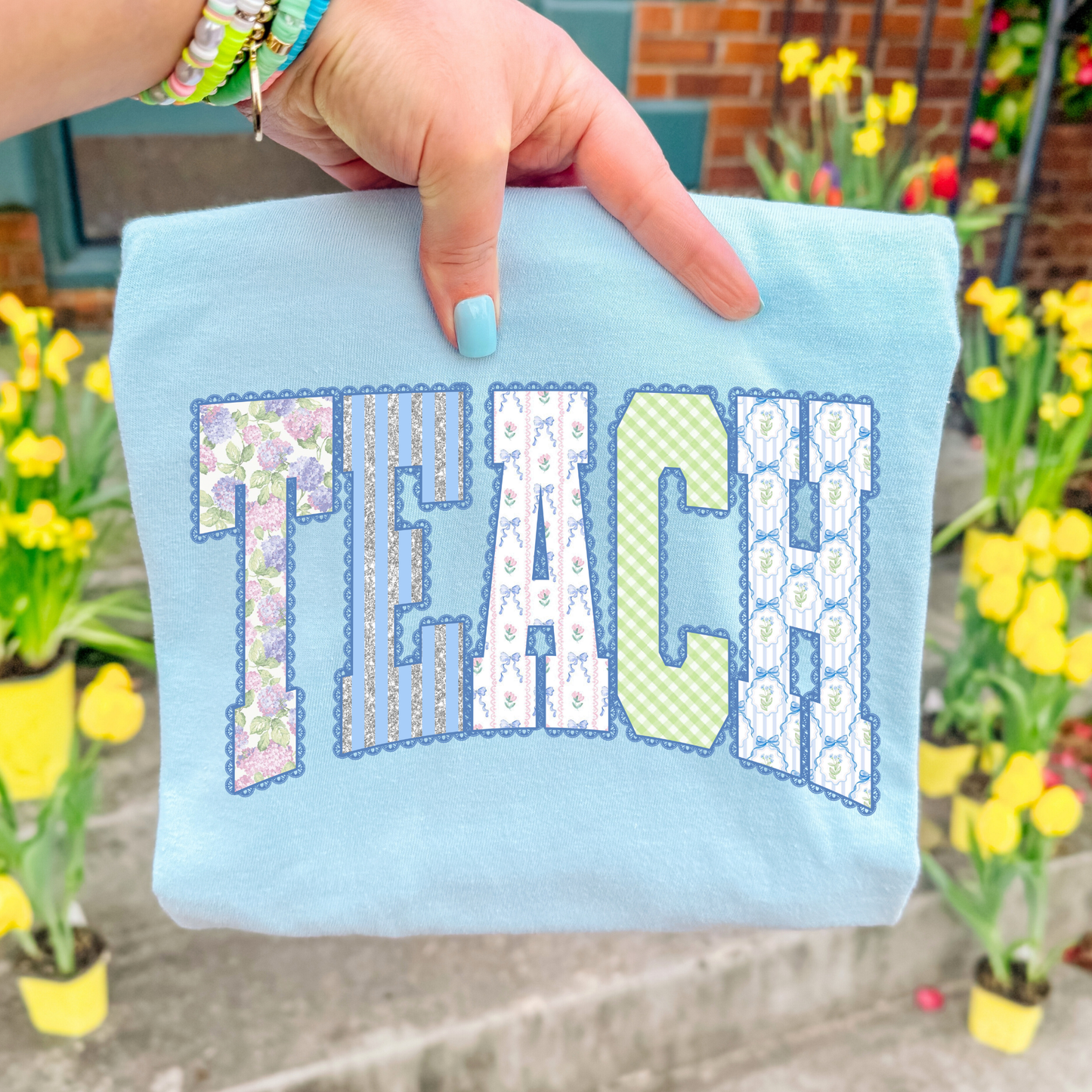 Teach (Blue Spring) Full Color DTF Transfer