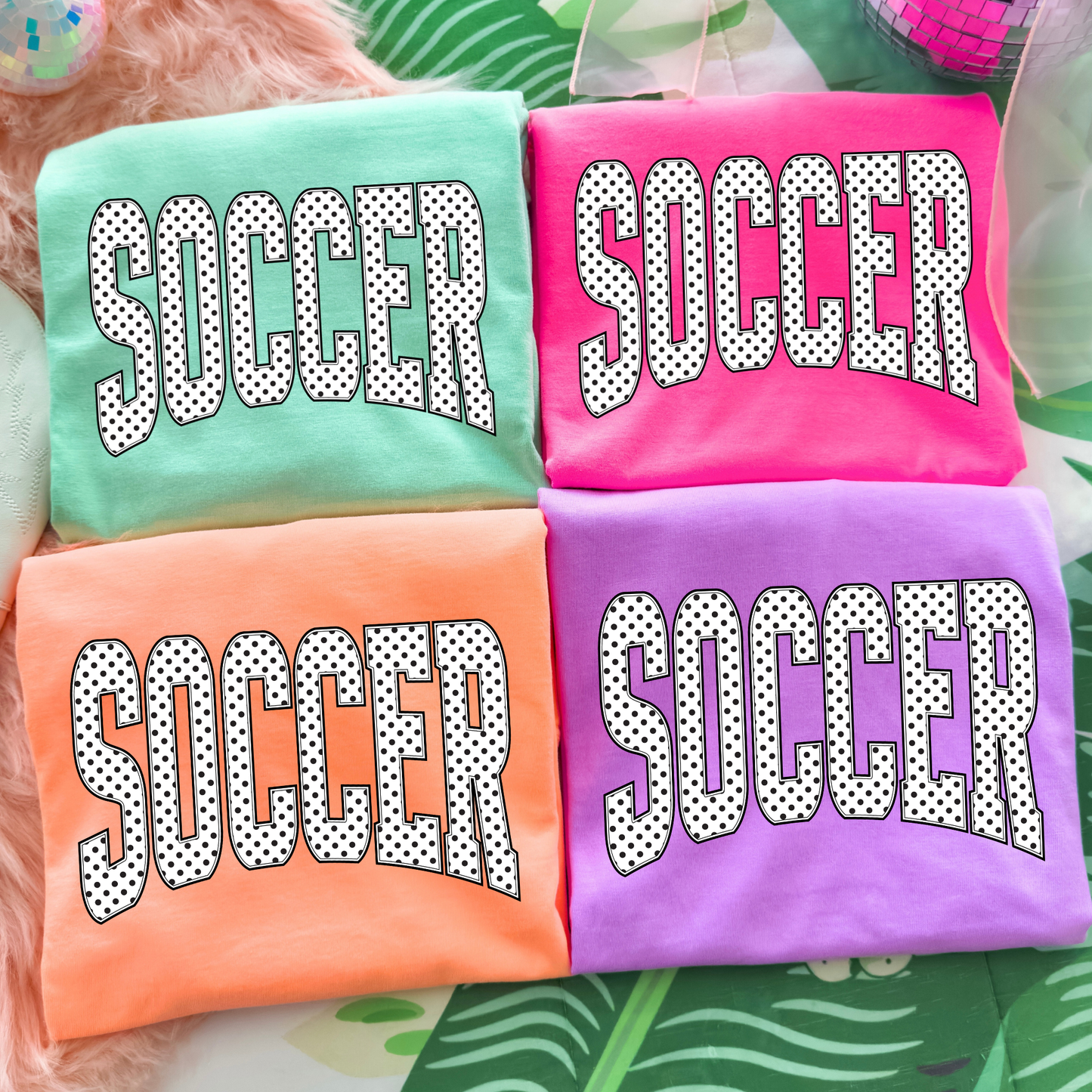 Soccer (Polk A Dot) Full Color DTF Transfer