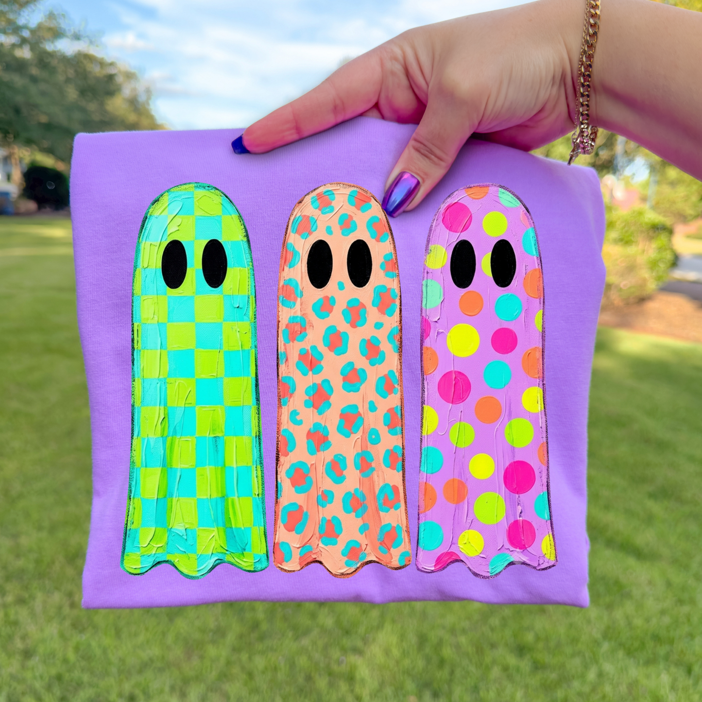 Preppy Ghosts Full Color DTF Transfer