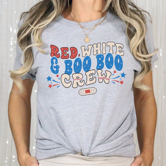 Red White & Boo Boo Crew Full Color DTF Transfer