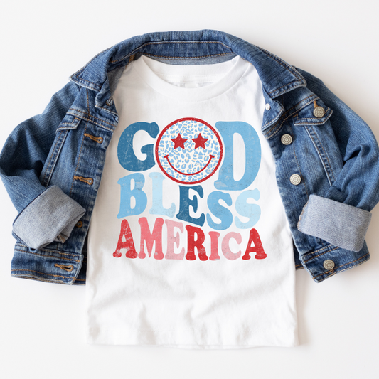 God Bless America Full Color DTF Transfer