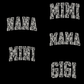 Mama (Faux Lace - MULTI OPTIONS) Full Color DTF Transfer