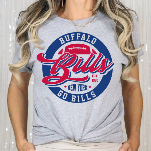 Bills (Circle Design) Buffalo Bills Football Full Color DTF Transfer