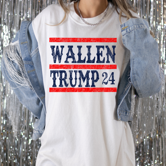 Wallen Trump 2024 for President Full Color DTF Transfer