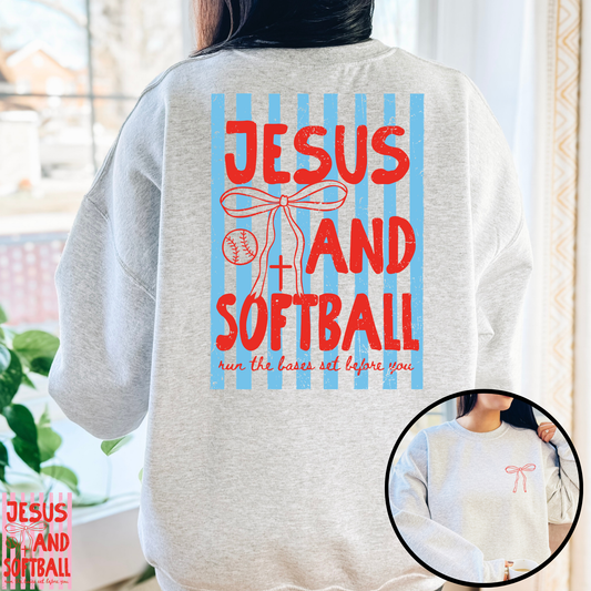 Jesus and Softball Full Color DTF Transfer