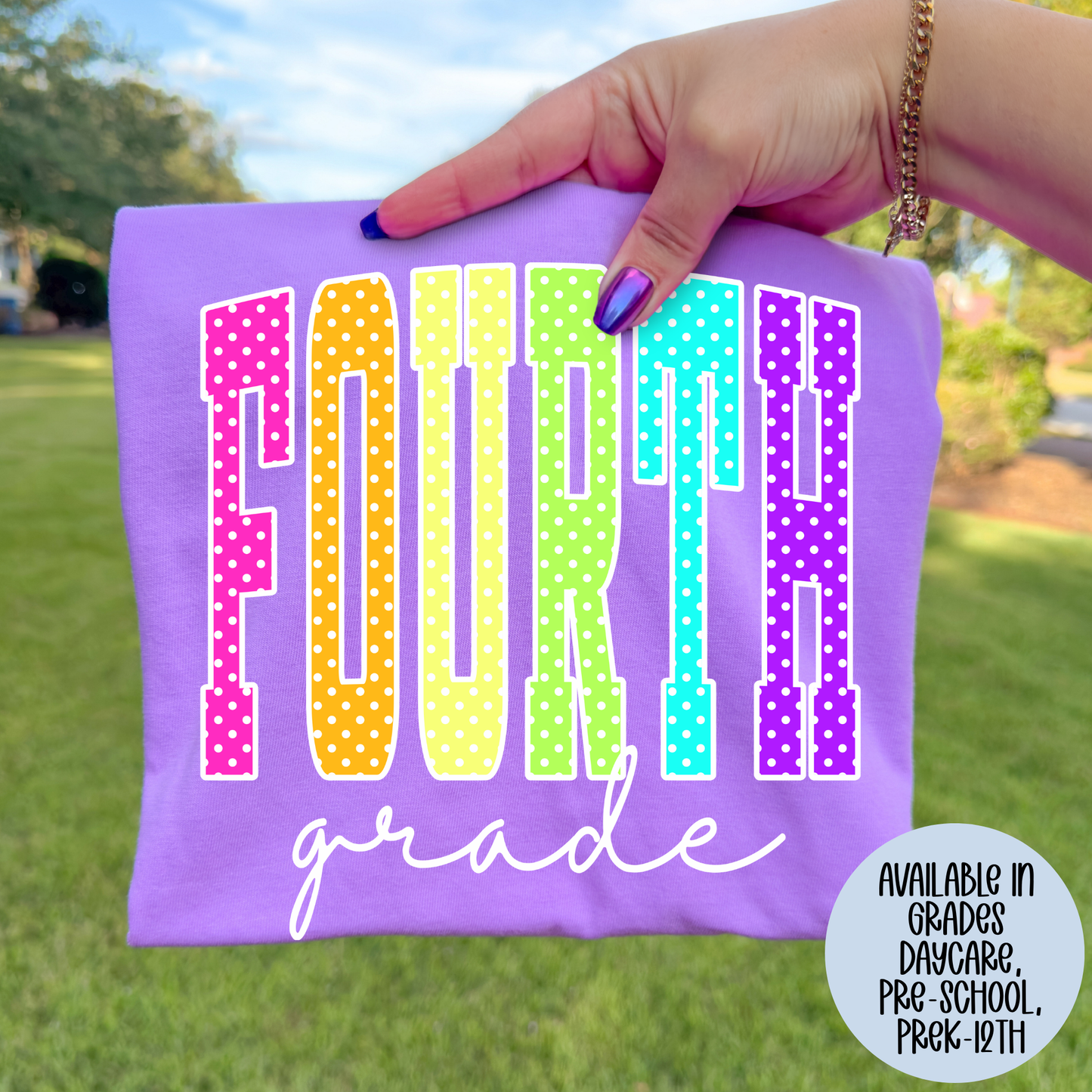 Multi Color Polka Dot Grade (MULTI GRADE OPTIONS) Full Color DTF Transfer