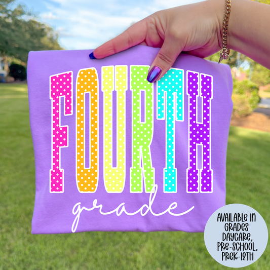 Multi Color Polka Dot Grade (MULTI GRADE OPTIONS) Full Color DTF Transfer
