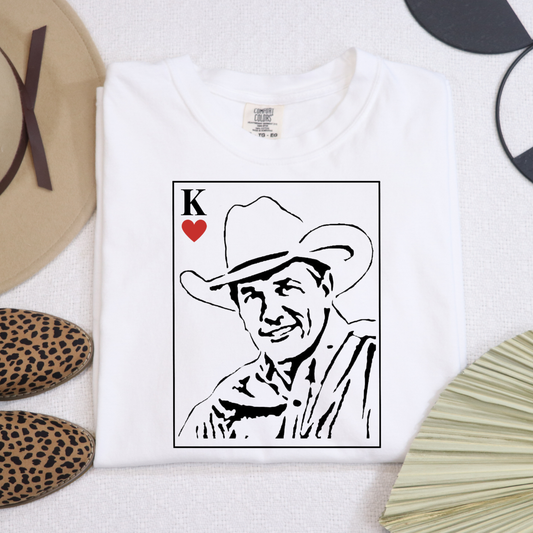King of Heart George Strait Full Color DTF Transfer