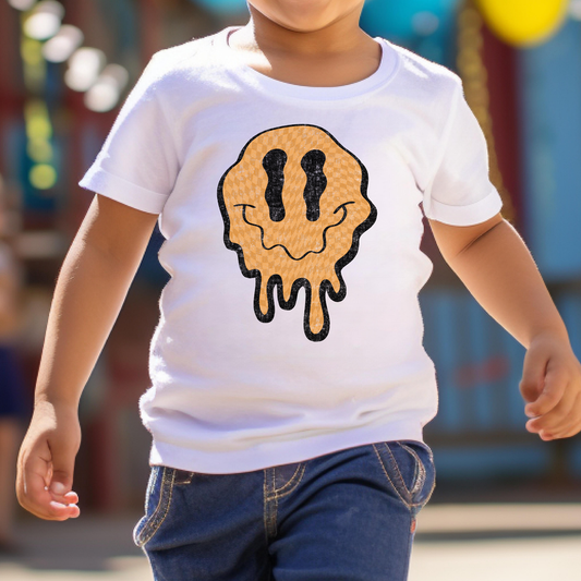 Dripping Smiley Full Color DTF Transfer