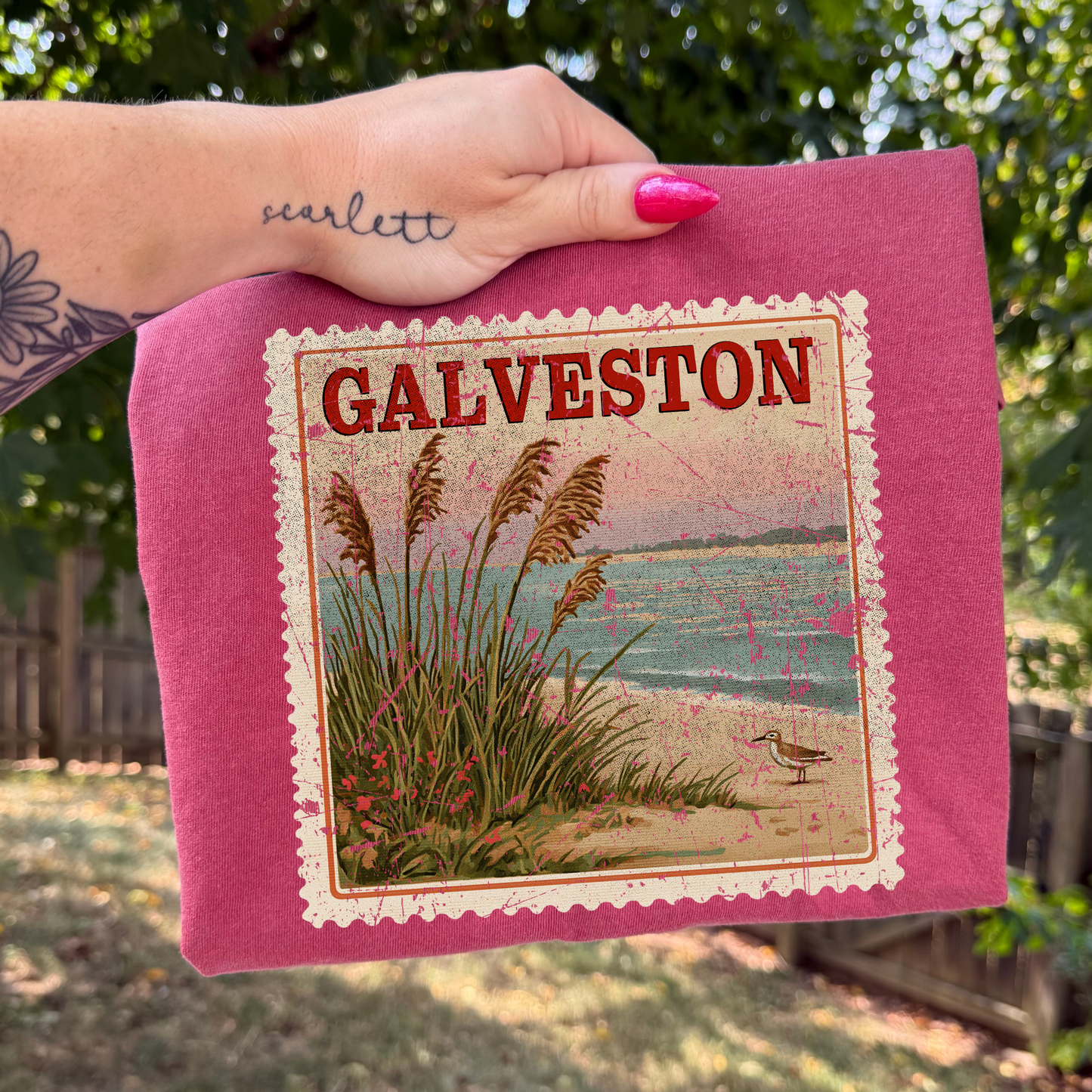 Galveston Stamp Full Color DTF Transfer