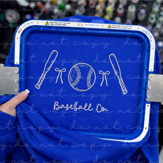 Baseball & Co. (Line Art) Embroidered Sweatshirt/T-Shirt