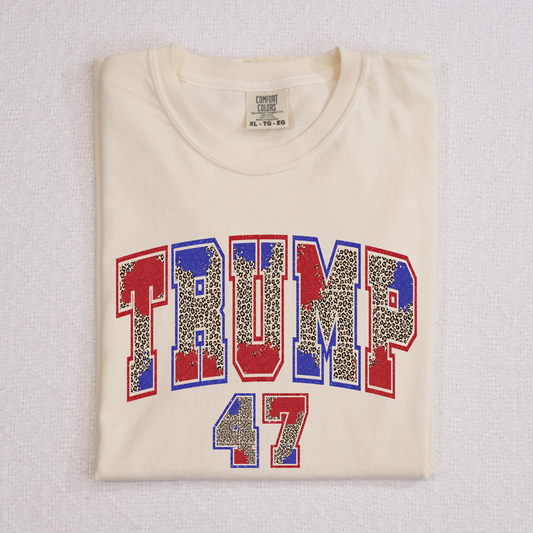 Trump 2024 Red/Blue Leopard Full Color DTF Transfer