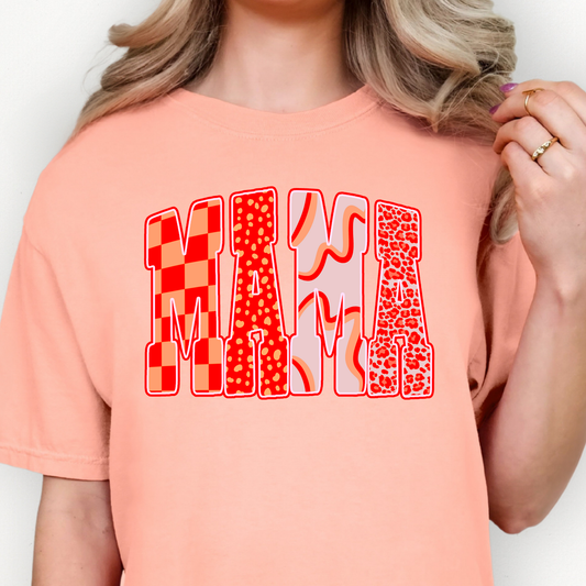 Mama (Orange/Groovy) Full Color DTF Transfer