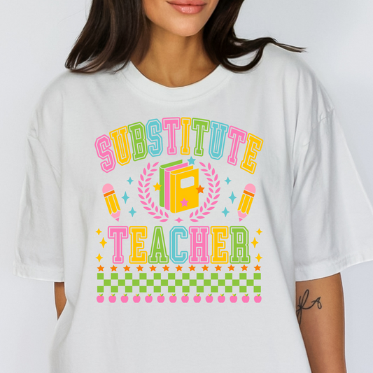 Substitute Teacher Full Color DTF Transfer