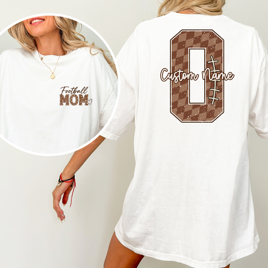 Football Mom Custom Name/Number Full Color DTF Transfer