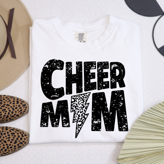 Cheer Mom (Leopard Lightening Bolt) Full Color DTF Transfer