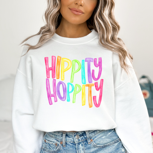 Hippity Hoppity (Rainbow Colors) Full Color DTF Transfer